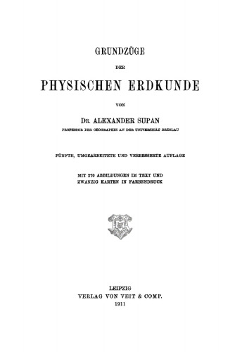 Grundzüge der physischen Erdkunde