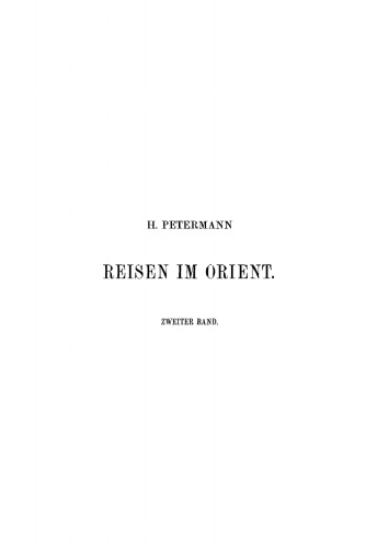 Reisen im Orient: Band 2