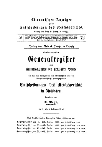 Entscheidungen des Reichsgerichts in Zivilsachen: Band 22