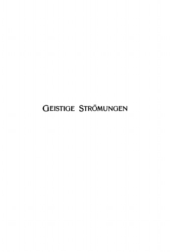 Geistige Strömungen der Gegenwart