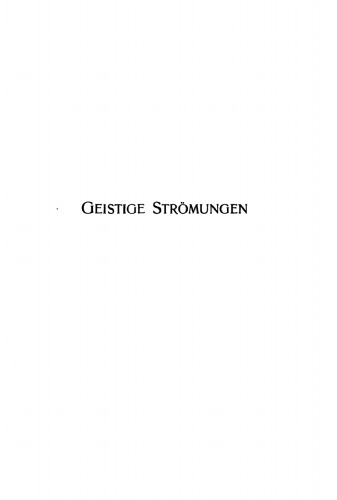 Geistige Strömungen der Gegenwart