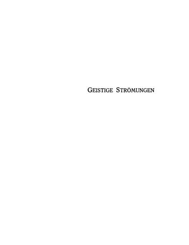 Geistige Strömungen der Gegenwart