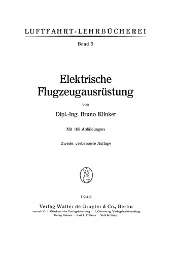 Elektrische Flugzeugausrüstung