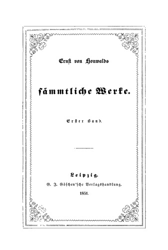 Sämmtliche Werke: Band 1