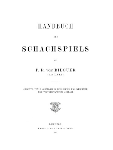 Handbuch des Schachspiels