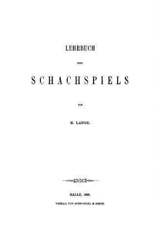 Lehrbuch des Schachspiels