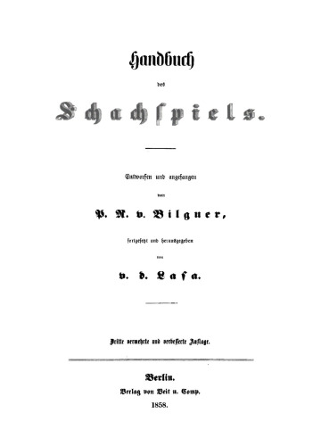 Handbuch der Schachspiels