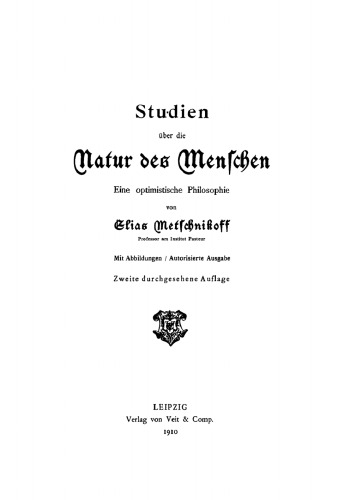 Studien über die Natur des Menschen: Eine optimistische Philosophie