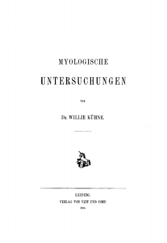 Myologische Untersuchungen