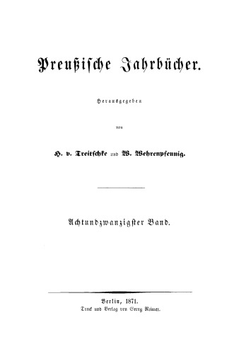Preußische Jahrbücher: Band 28
