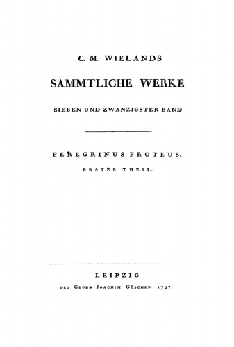 C. M. Wielands Sämmtliche Werke: Band 27/28