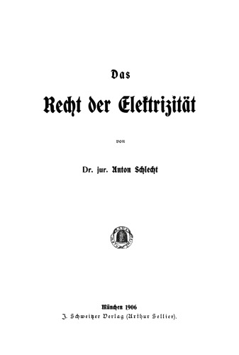 Das Recht der Elektrizität