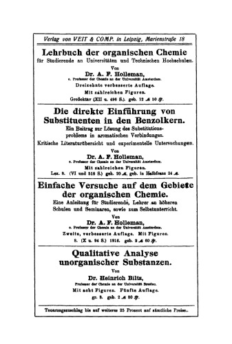 Lehrbuch der Chemie: [Teil 1] Anorganischer Teil