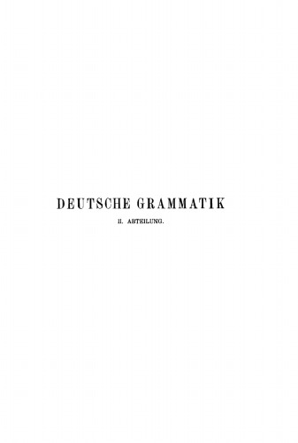 Deutsche Grammatik: Abteilung 2 Wortbildung