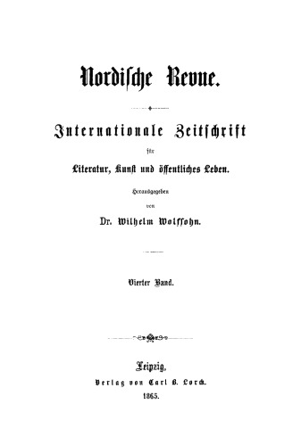 Nordische Revue: Band 4