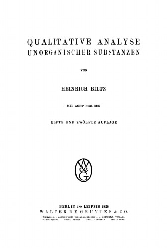 Qualitative Analyse unorganischer Substanzen