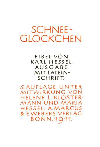 Schneeglöckchen. Fibel