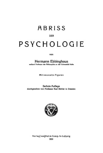 Abbriss der Psychologie