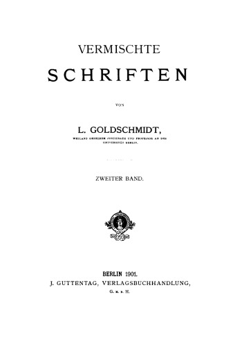 Vermischte Schriften: Band 2