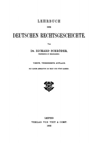 Lehrbuch der deutschen Rechtsgeschichte