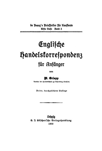 Englische Handelskorrespondenz für Anfänger