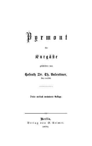 Pyrmont für Kurgäste