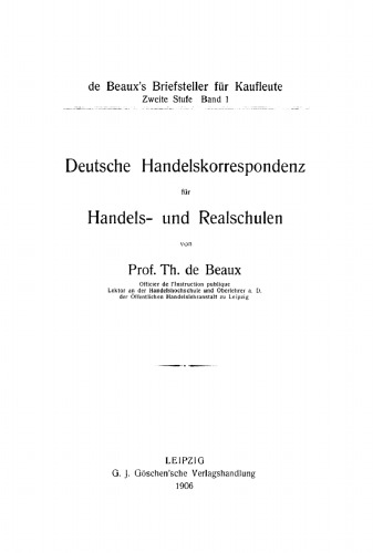 Deutsche Handelskorrespondenz für Handels- und Realschulen