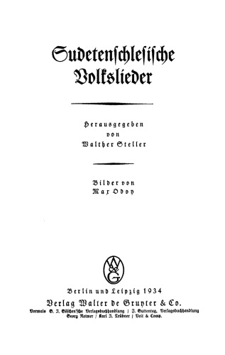 Sudetenschlesische Volkslieder