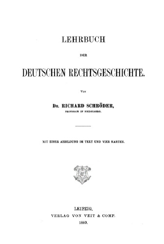 Lehrbuch der deutschen Rechtsgeschichte