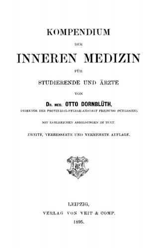 Kompendium der inneren Medizin für Studierende und Ärzte