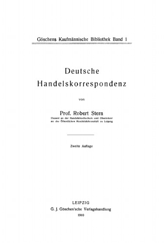 Deutsche Handelskorrespondenz