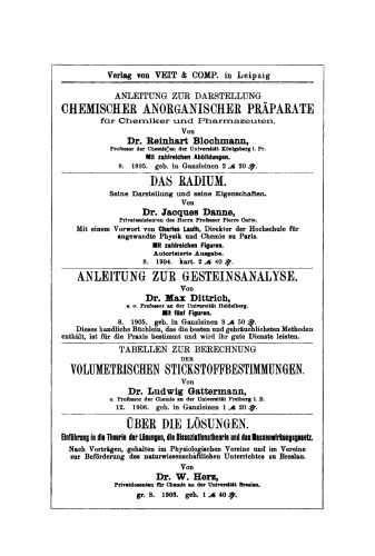 Qualitative Analyse unorganischer Substanzen