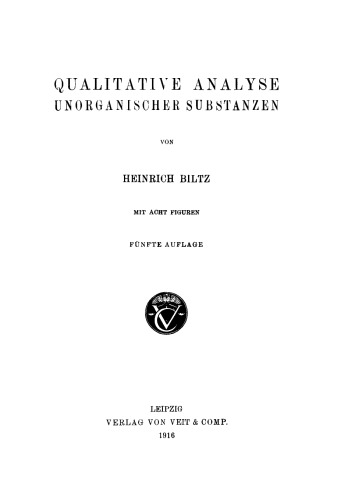 Qualitative Analyse unorganischer Substanzen