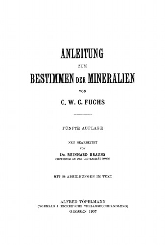 Anleitung zum Bestimmen der Mineralien