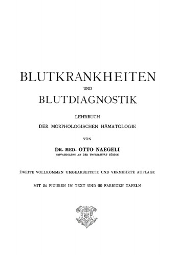 Blutkrankheiten und Blutdiagnostik
