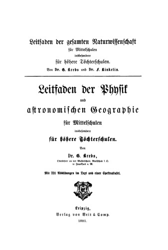Leitfaden der Physik und astronomischen Geographie