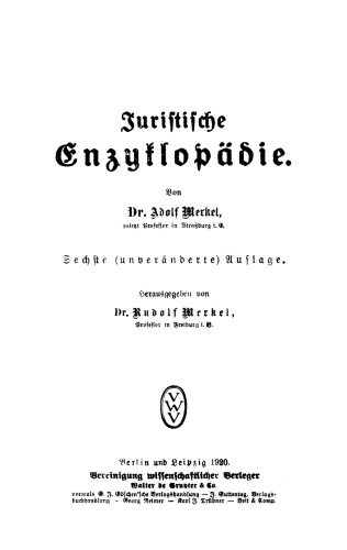Juristische Enzyklopädie