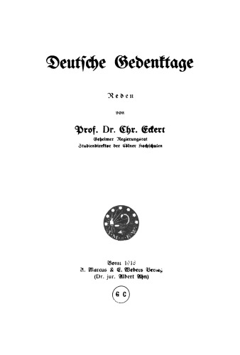 Deutsche Gedenktage