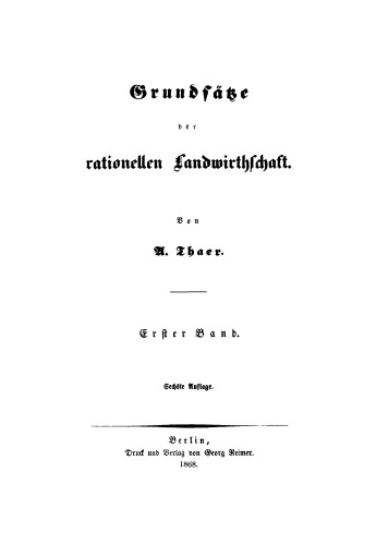 Grundsätze der rationellen Landwirthschaft: Band 1/2