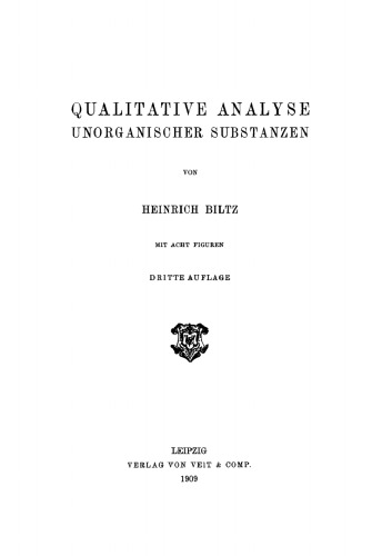 Qualitative Analyse unorganischer Substanzen