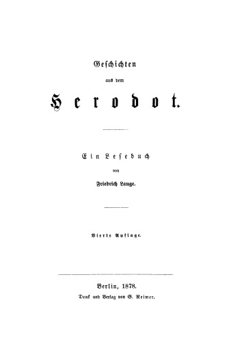 Geschichten aus dem Herodot: Ein Lesebuch