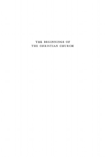 The Beginnings of the Christian Church