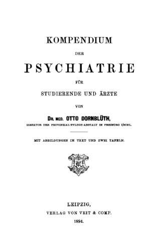 Kompendium der Psychiatrie für Studierende und Ärzte