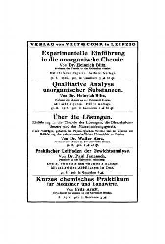 Vereinfachte quantitative Mikroelementaranalyse organischer Substanzen