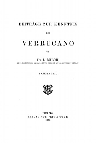 Beiträge zur Kenntnis des Verrucano: Teil 2