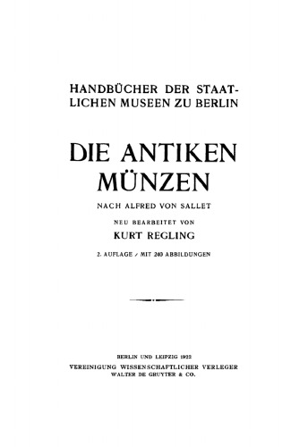 Die Antiken Münzen