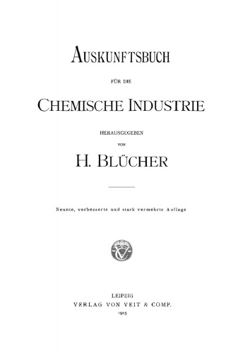 Auskunftsbuch für die Chemische Industrie