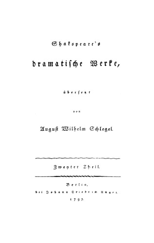 Shakspeare’s dramatische Werke: Band 2 Julius Cäsar