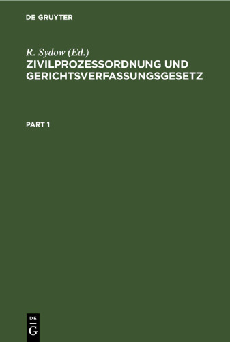 Zivilprozeßordnung und Gerichtsverfassungsgesetz