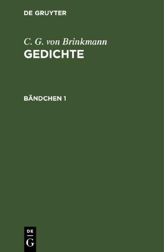 Gedichte: Bändchen 1